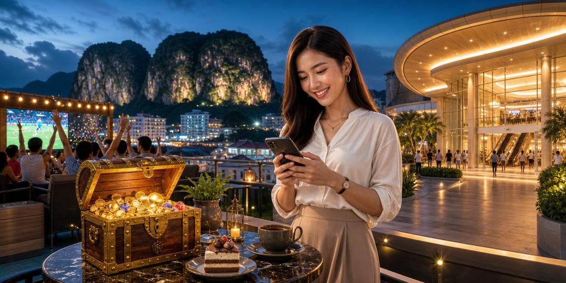 Permainan kad poker dan baccarat dalam suasana kasino moden di Ipoh